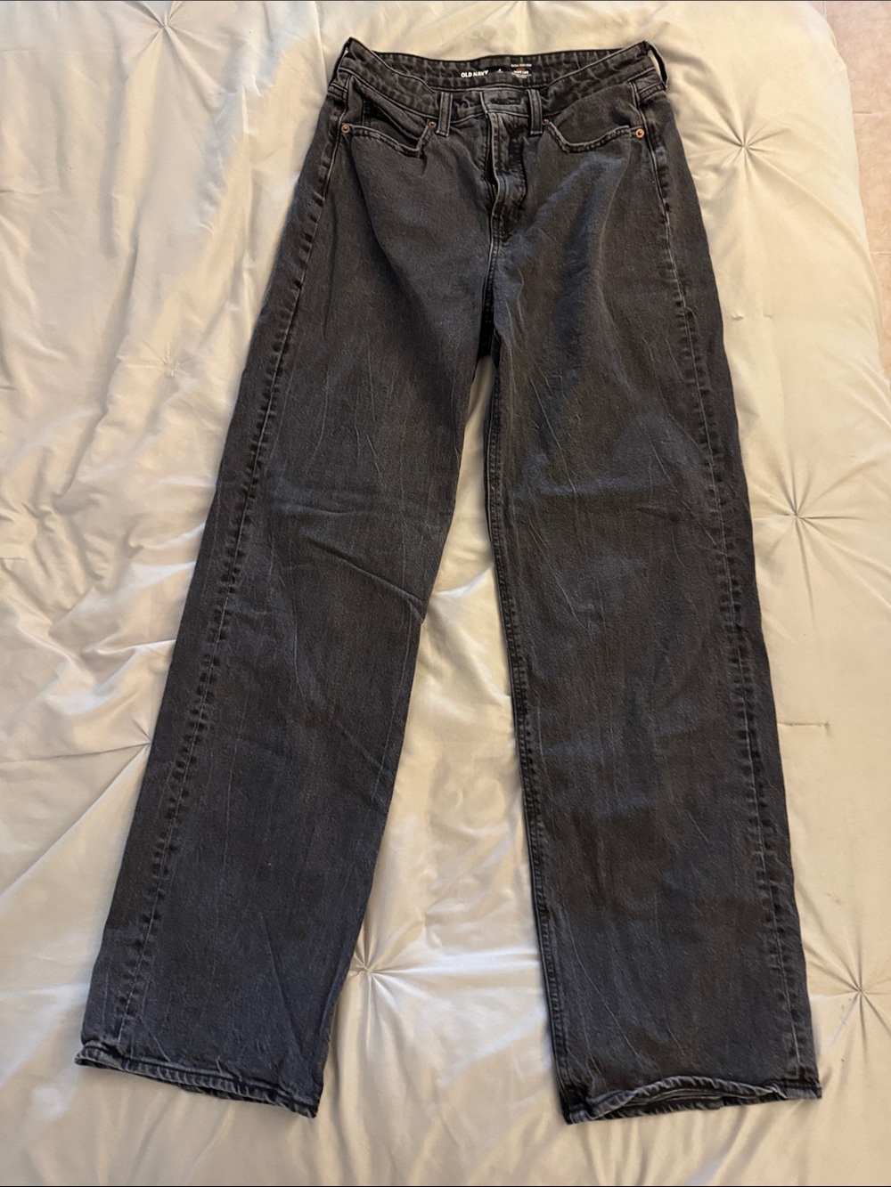 Old Navy Curvy Tall Charcoal Wide-Leg Jeans